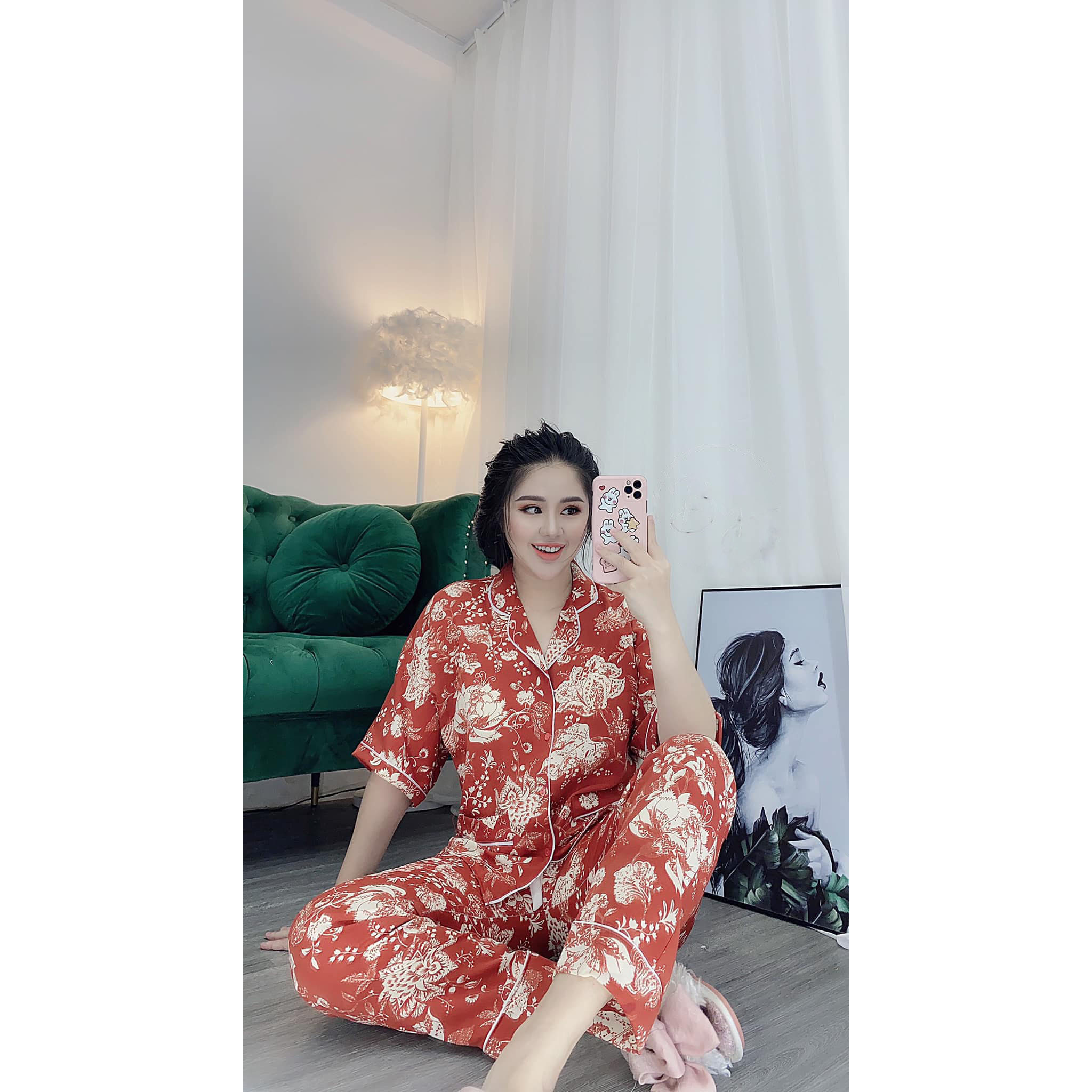 Đồ Bộ Lụa Mai Ngô - Tay Cánh Dơi Quần Dài