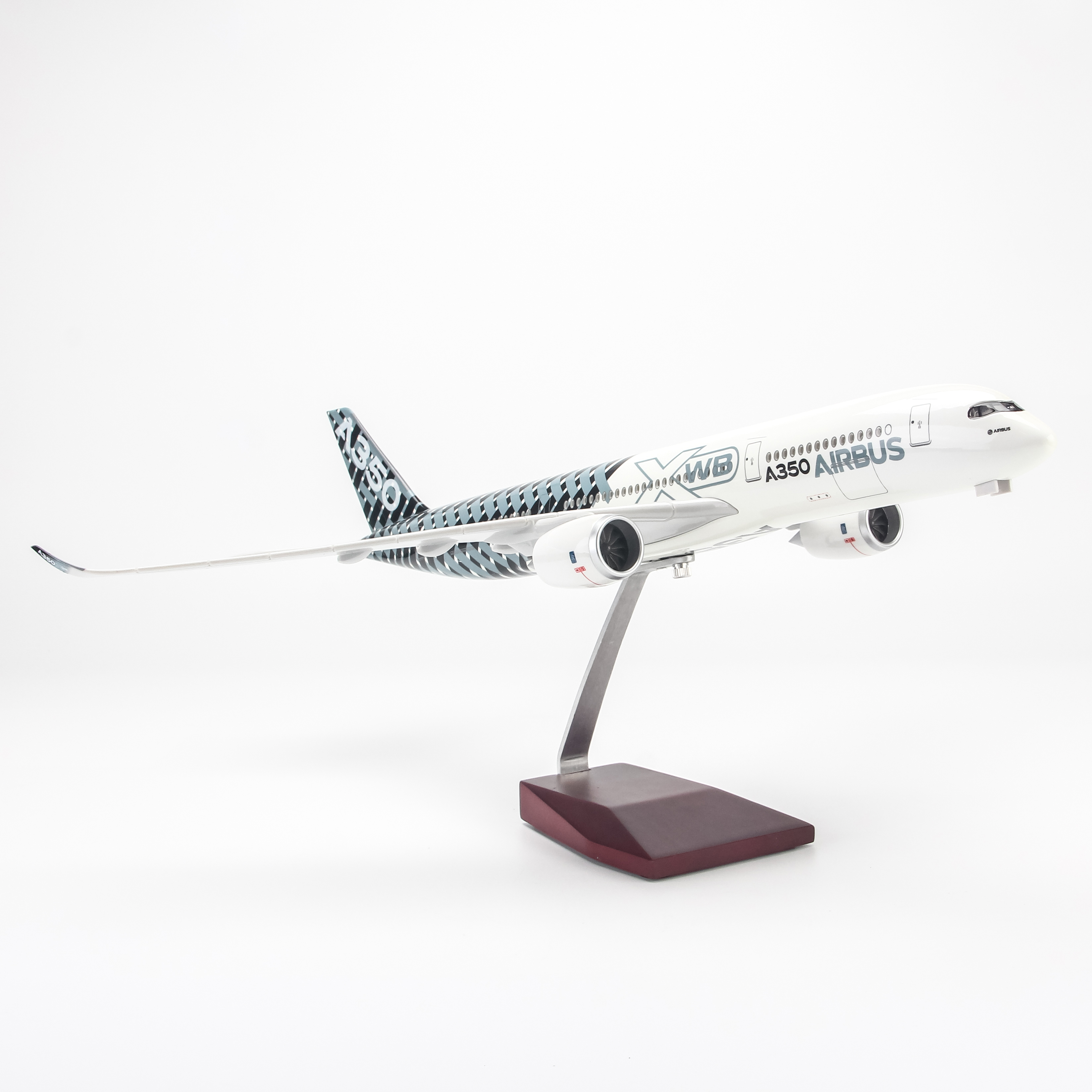 Mô hình máy bay Original Striped Airbus A350 lắp ráp có đèn 47cm MBMH46