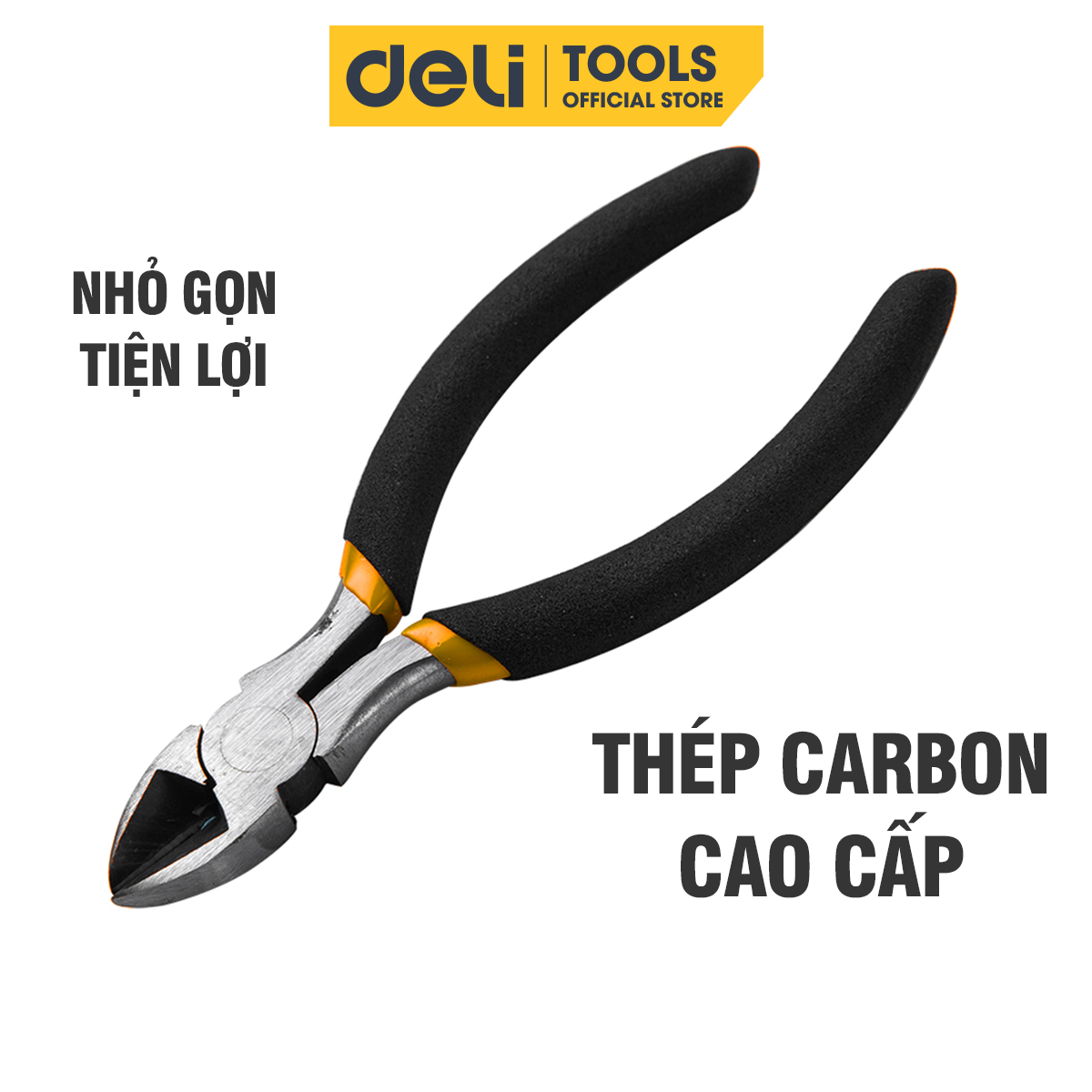 Kìm Cắt Dây Điện Mini Deli - Kềm Chất Liệu Thép Carbon Cao Cấp Chống Mòn Gỉ, Dài 125mm Nhỏ Gọn DL20025