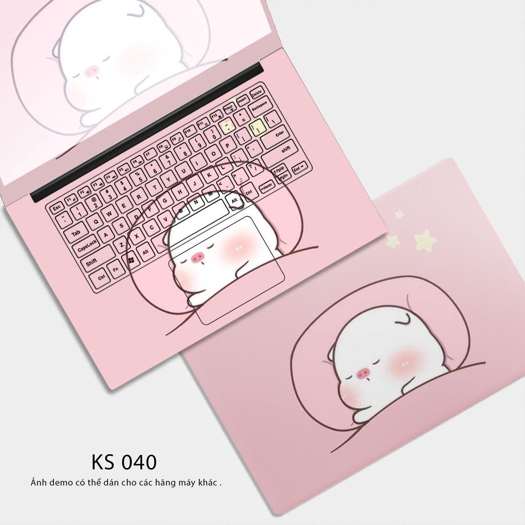 Dán Skin Laptop - Skin Cắt Sẵn Theo Từng Dòng Máy - Skin Màu Hồng Dễ Thương (3 mẫu KS 040, 050, 051