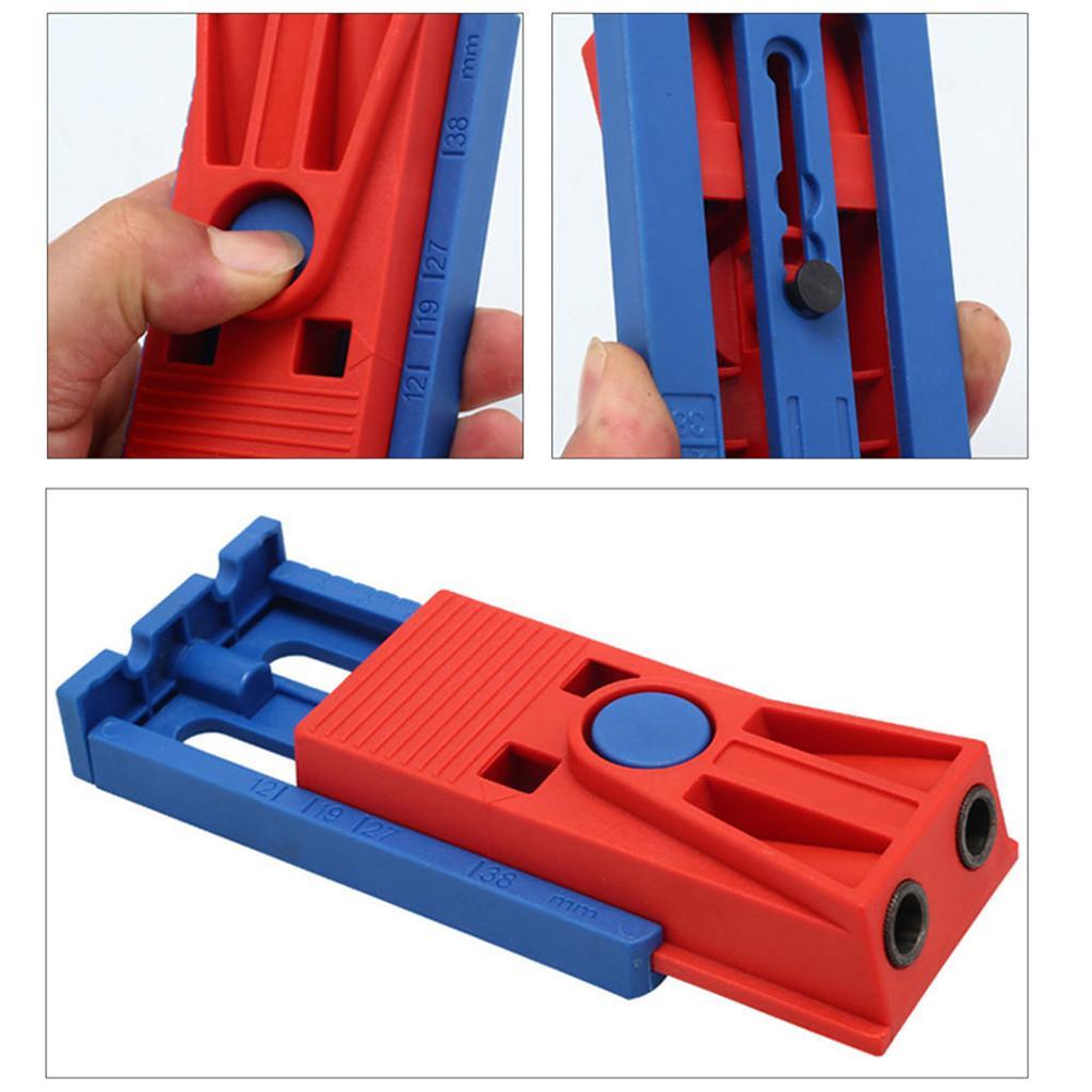 Mini Pocket Hole Jig Kit Joint Tool Woodworking Oblique Drill Guide Bits