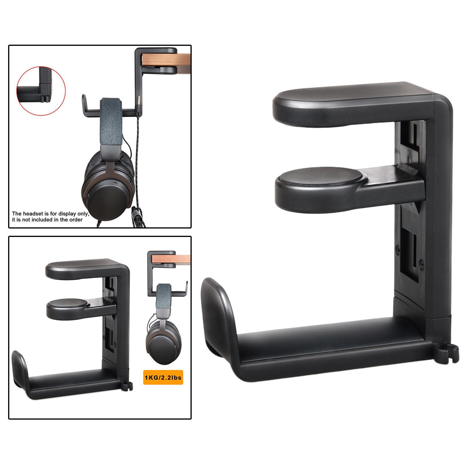 Headphone Holder Under Desk Design Adjustable Rack Headphone Stand Bracket