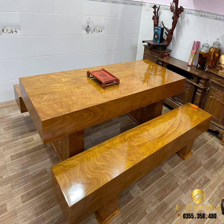 Bàn ghế k3 gỗ cẩm vàng nam phi