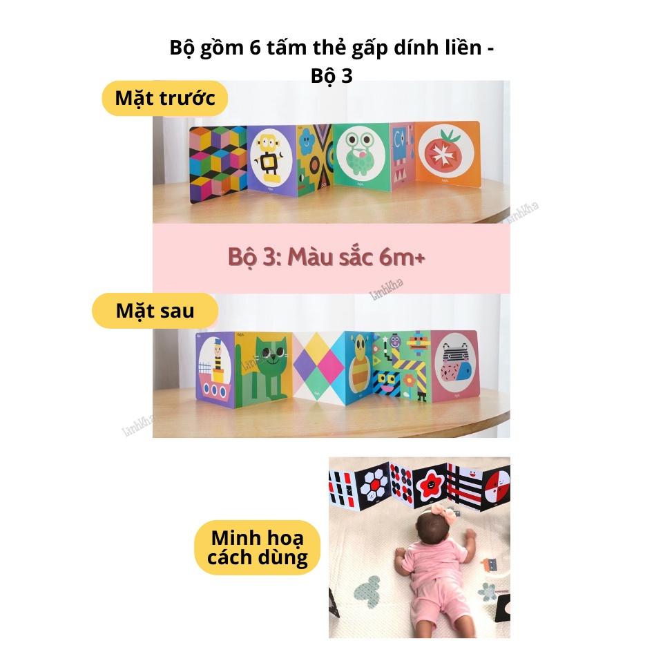 Thẻ Gấp Ziczac Và Flashcard Lalala Baby Kích Thích Thị Giác Cho Trẻ Sơ Sinh Đến 1 Tuổi