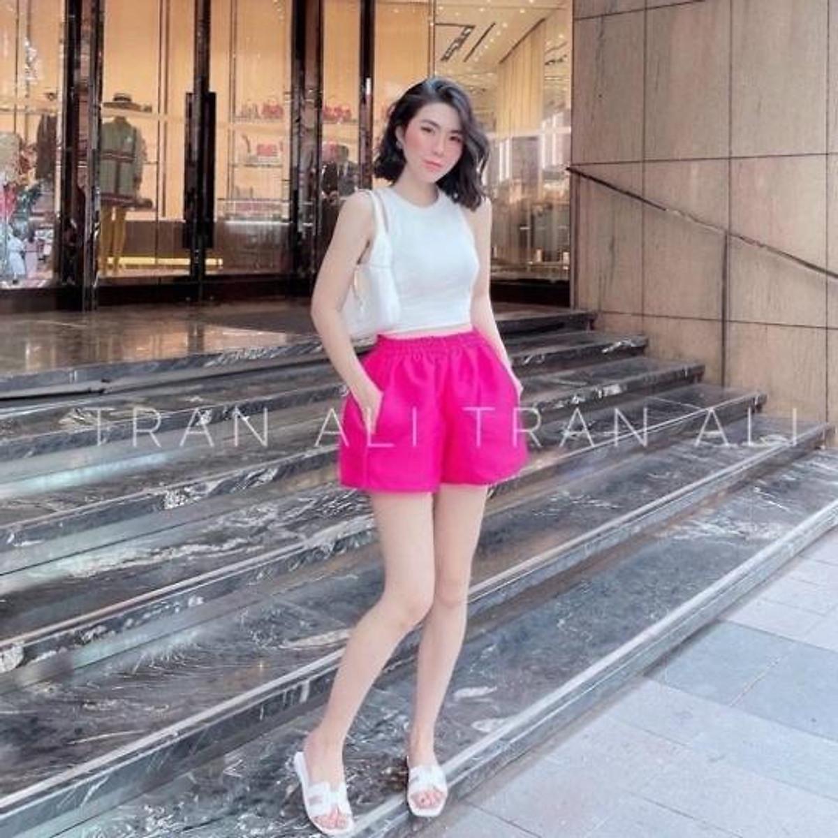 Quần đùi nữ tacta cạp chun, dáng short ống rộng phồng sooc cạp cao có túi 2 bên trẻ trung nhiều màu aloha