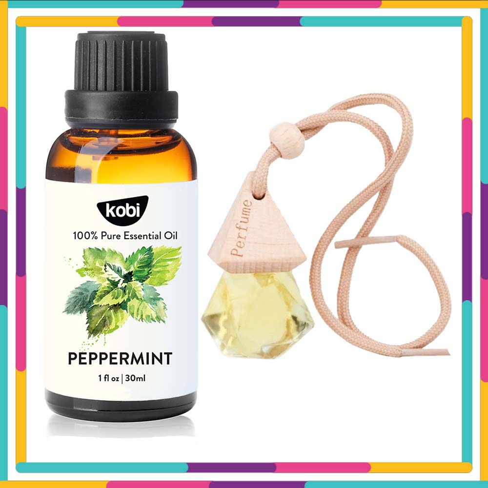 Tinh Dầu Bạc Hà KOBI 30ml Nguyên Chất Tặng Kèm Vỏ Lọ Treo Khuếch Tán Tinh Dầu Siêu Tiện Dụng, Dùng Treo Xe Hơi, Treo Phòng, Treo Tủ Quần Áo, Giúp Xua Đuổi Côn Trùng Và Khử Mùi Hiệu Quả