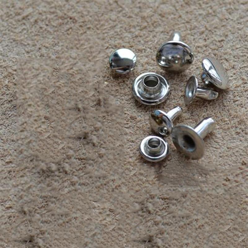 100pcs 6mm Round Mushroom Shaped Metal Rivets DIY Punk Style