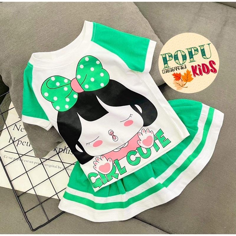 Set váy áo thể thao năng động xinh đẹp cho bé gái từ 10 đến 22kg - Đồ tết đẹp