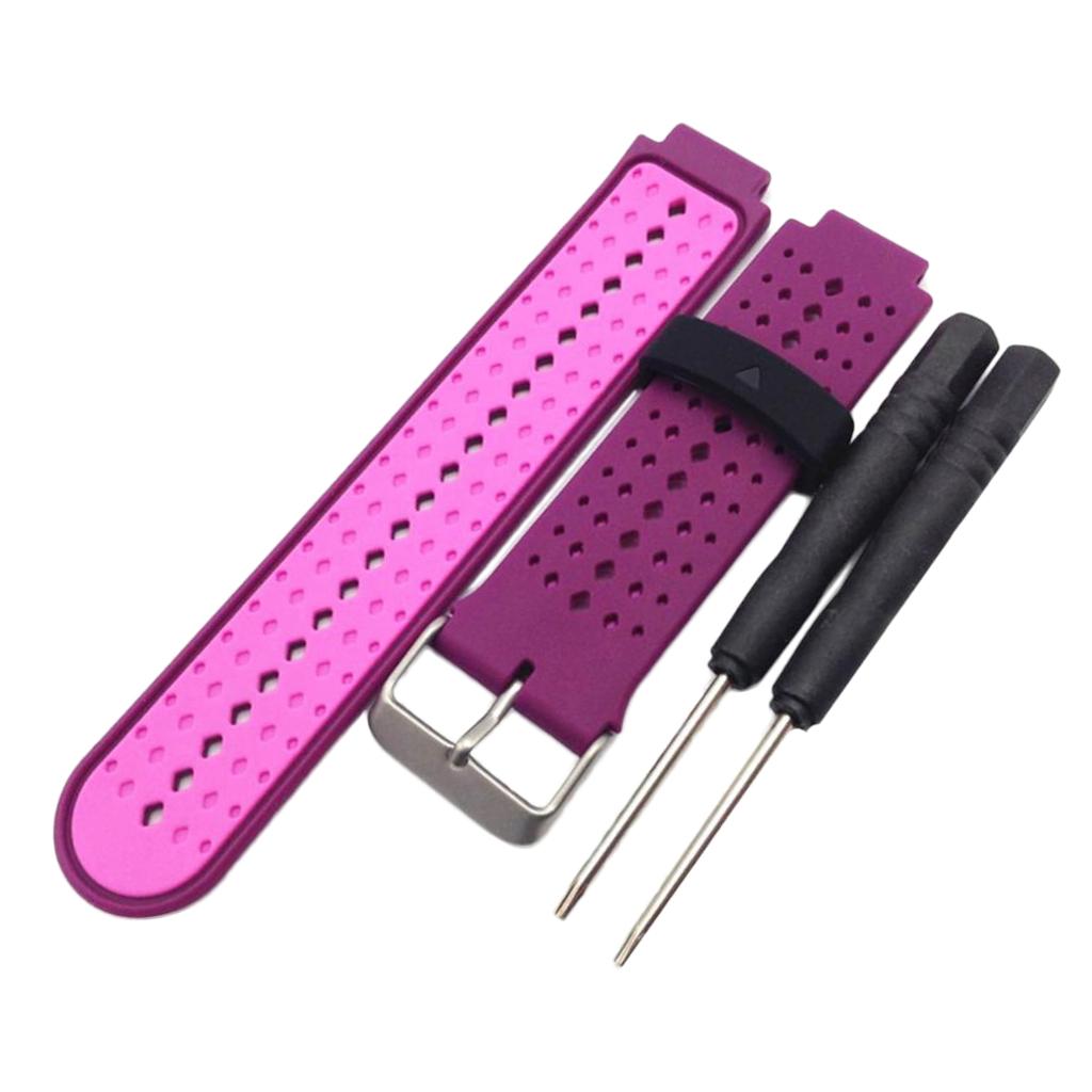 Replacement Silicone Bands With 2PCS Pin Removal Tools For Garmin Forerunner 220/230/235/620/630