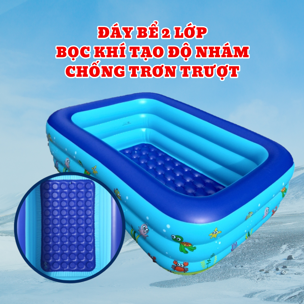 Bể bơi cho bé 1m5 hồ bơi phao trẻ em HERO KIDS loại dày, chất liệu PVC cao cấp