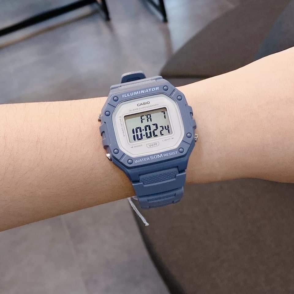 Đồng hồ nam Casio Anh Khuê W-218HC-2AVDF