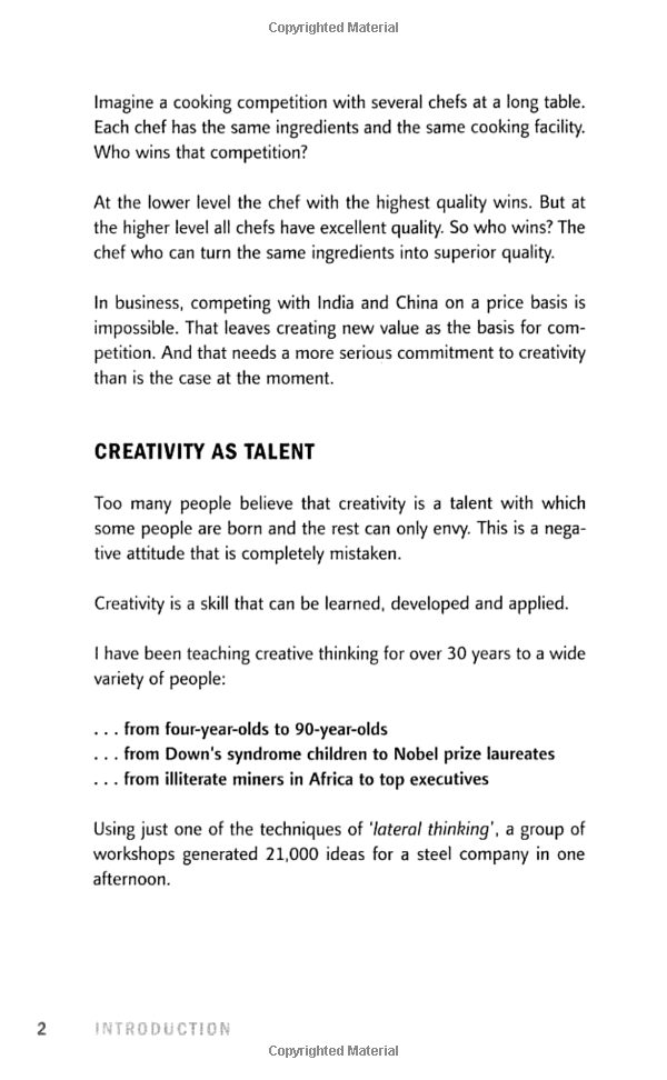 How To Have Creative Ideas: 62 Exercises To Develop The Mind