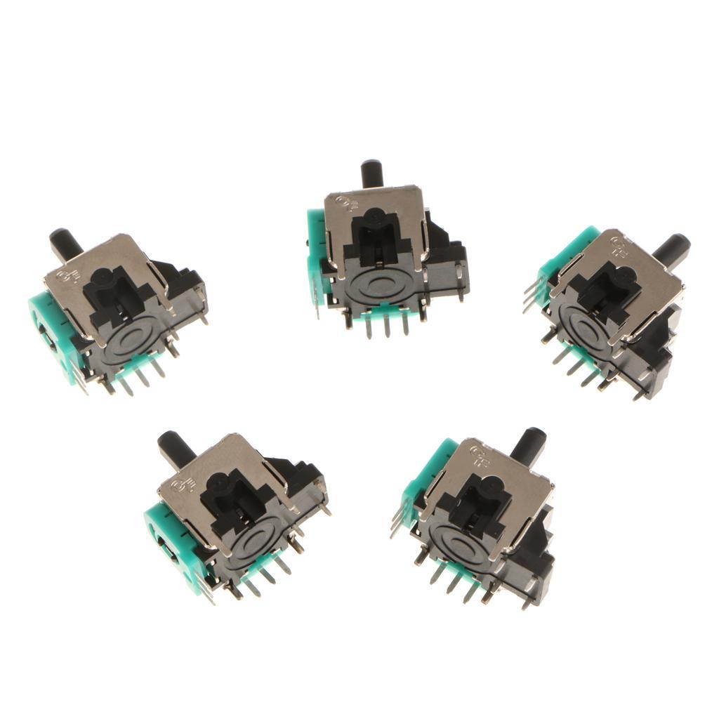 3D Controller Joystick Axis Analog Sensor Module & ThumbStick + 3 in 1 Open Tool T8H T6 Screwdrivers for Xbox One - 5 x Replace Rocker