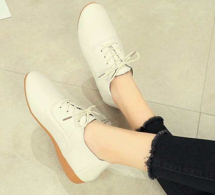 Giày oxford đế thấp màu trơn