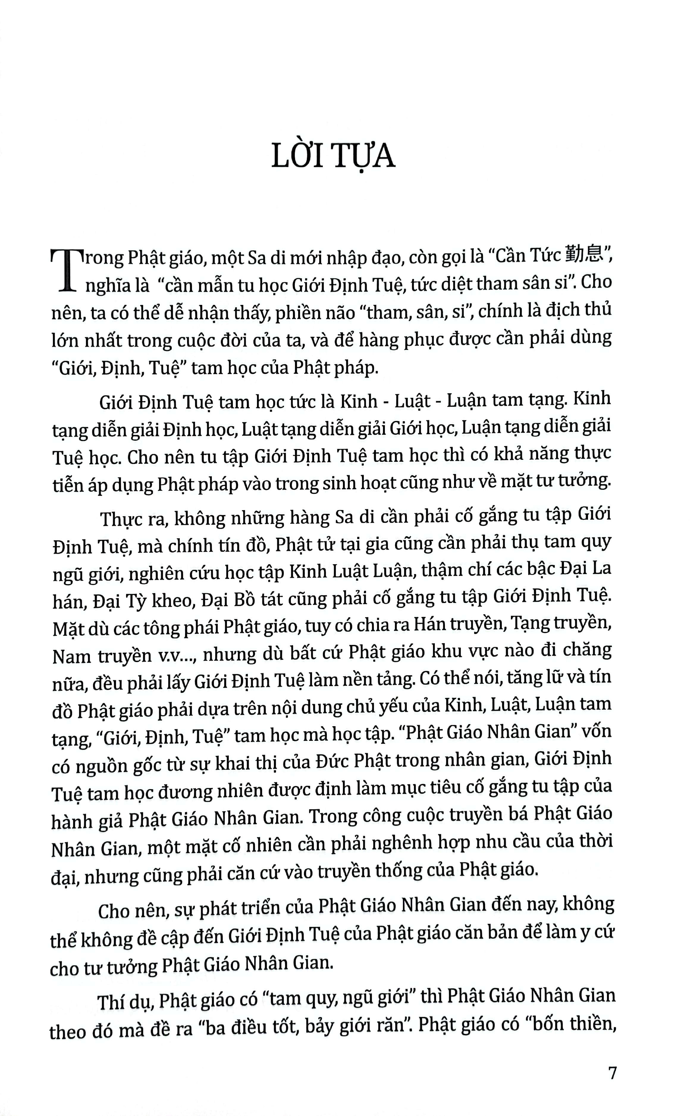 Giới Định Tuệ Trong Phật Giáo Nhân Gian