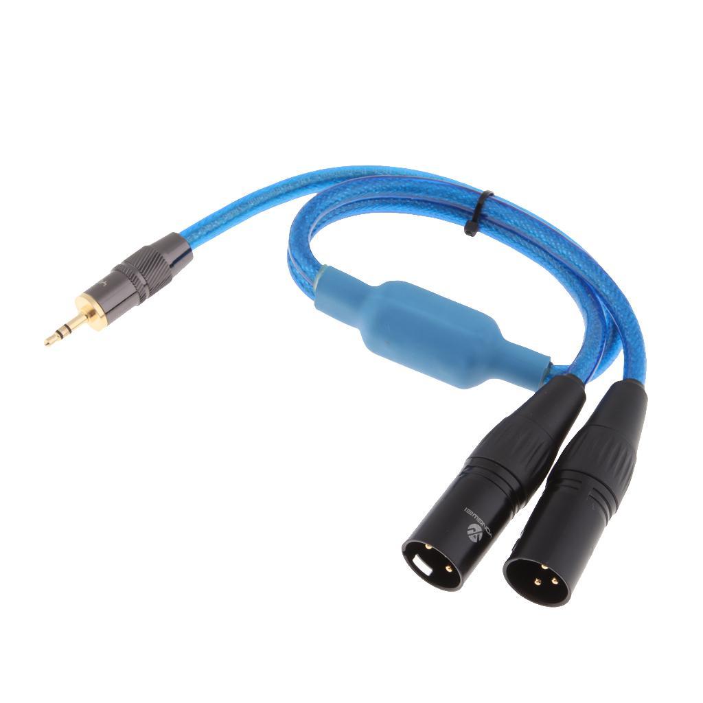 2Pieces 1/8 Inch to Dual XLR Stereo Splitter Cable - Male