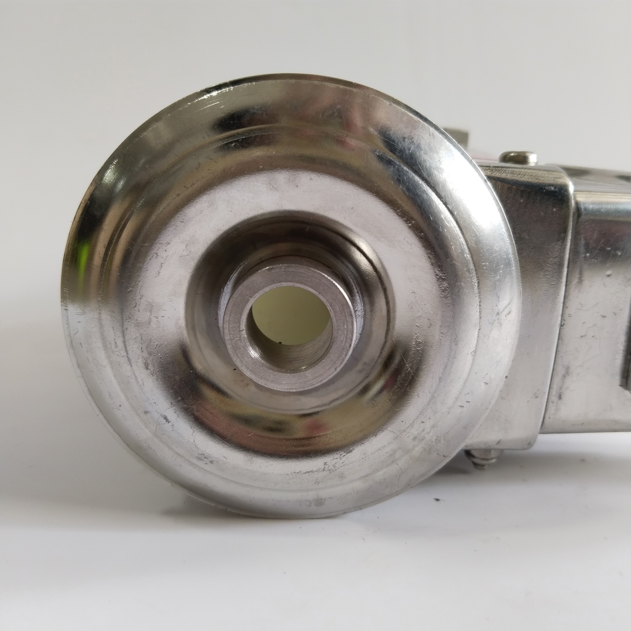 Bánh xe đẩy nylon trắng nanotech càng lỗ xoay có khóa Inox 304 - 80-100-125mm - Happy Move Thái Lan
