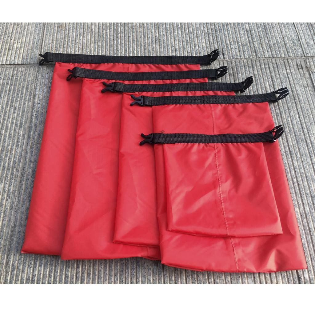 5 Sizes Set Waterproof Dry Bag Sack Storage Pack Camping Rafting pack Red