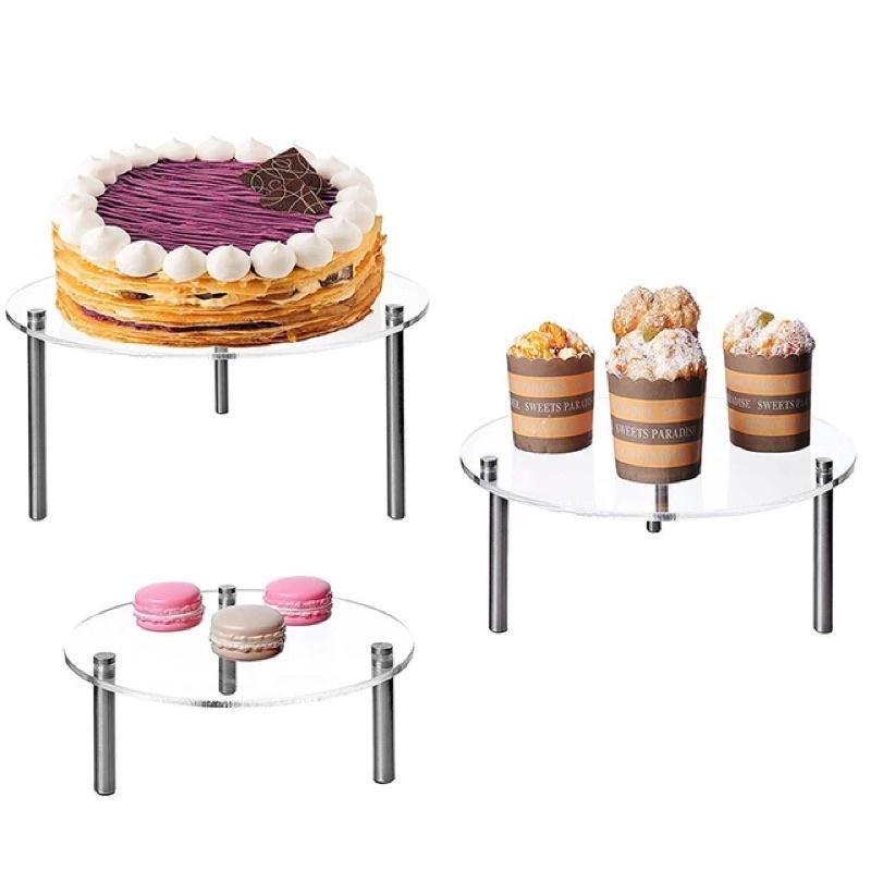 Bộ 3 bàn mica trưng bày sản phẩm, bánh kem sinh nhật, 10 màu sắc , nhiều kích thước