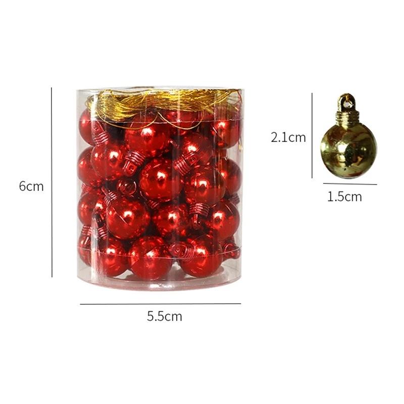 40 Trái Châu 1.5cm Trang Trí Cây Thông Giáng Sinh Năm Mới