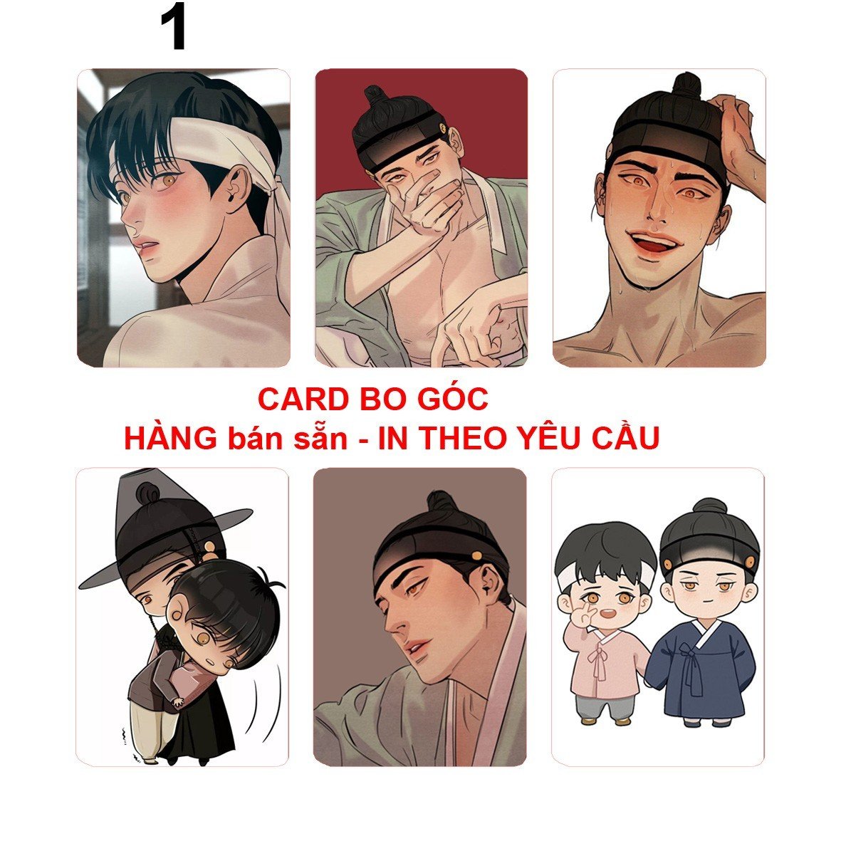 Card anime Dạ ký Bl 6 ảnh khác nhau/ Thẻ card Dạ ký để ví