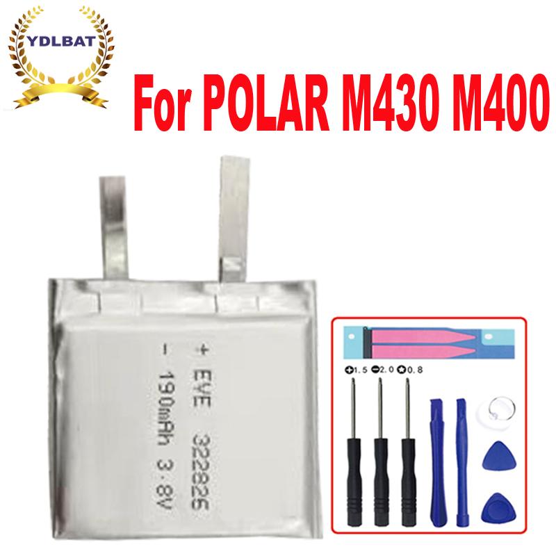 190MAh Pin 3.8V Core Cho Cực M430 M400 GPS Đồng Hồ Thể Thao Mới Sạc Li-Polymer Kèm Pin Thay Thế