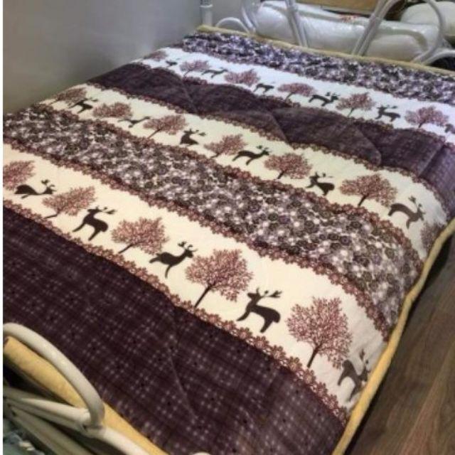 Chăn lông cừu 3 lớp dày siêu ấm phồng êm