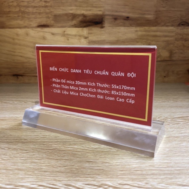 Biển tên để bàn mẫu quân đội 8x15cm