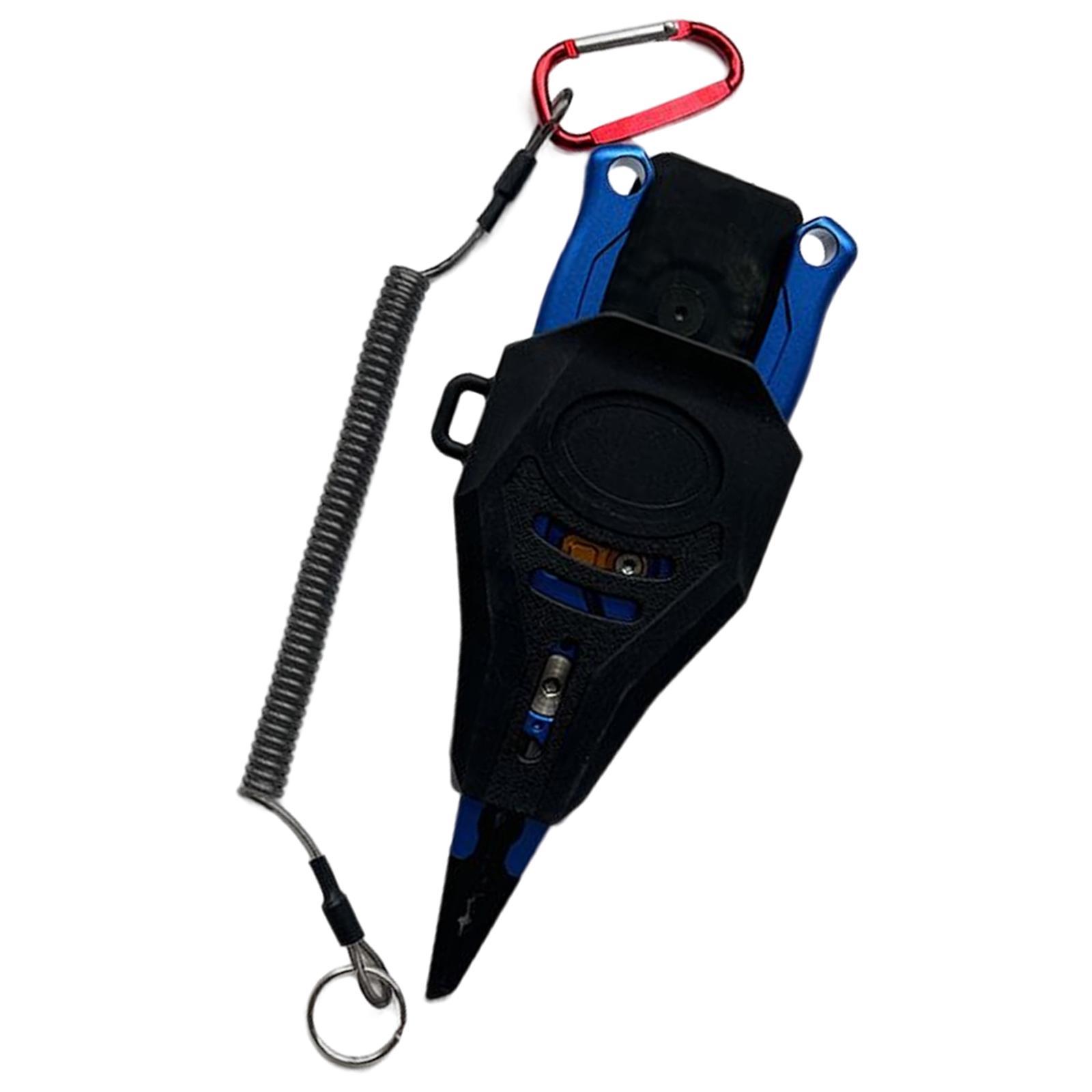 Fishing Pliers, Aluminum Alloy Hook Remover for Freshwater Saltwater Fishing Equipped with Lanyard