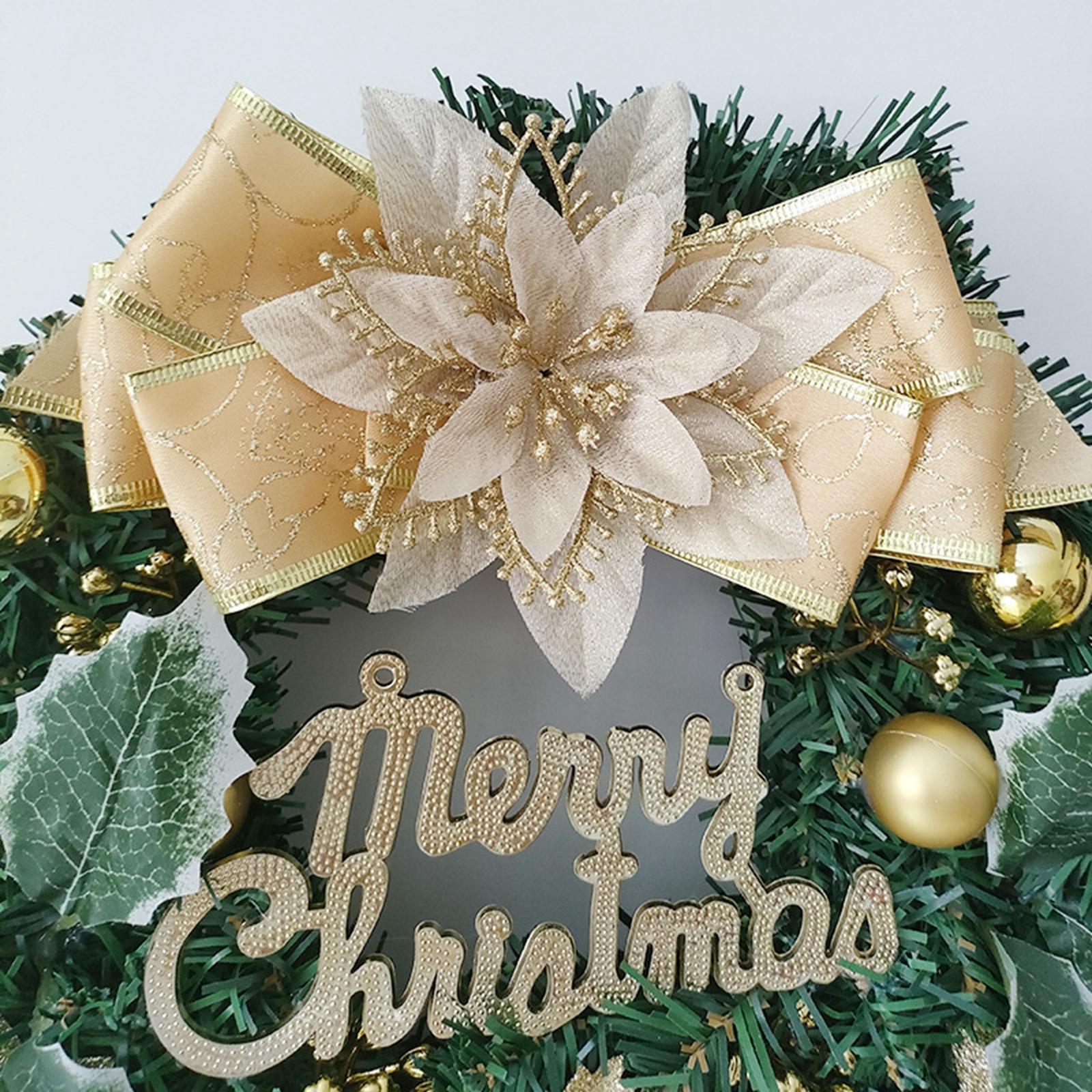 Faux Christmas Wreath Wreath for Front Door 30cm Holiday Garland Decoration Xmas Wreath for Wall Festival Living Room