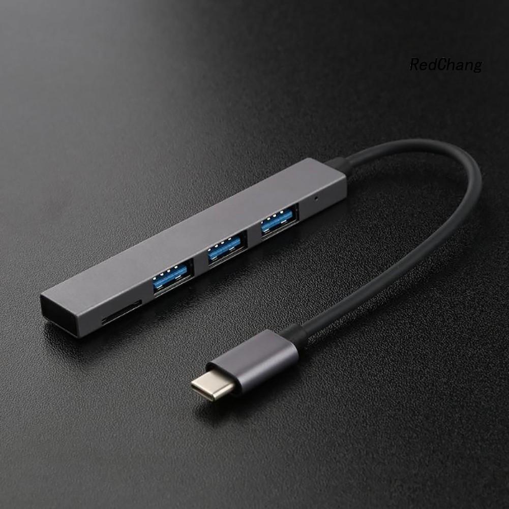 Thiết bị đa cổng kết nối 4 trong 1 từ cổng type-C 3.1 thành cổng đọc thẻ TF / USB-3.0