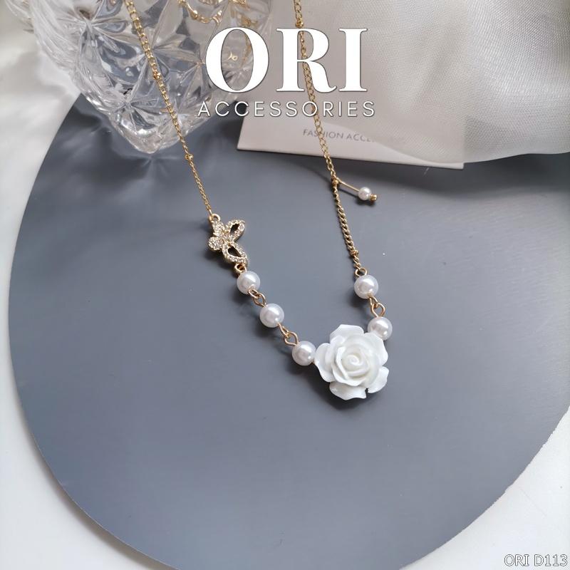 Dây chuyền nữ hoa hồng Rosabella thời trang ORI ACCESSORIES D113