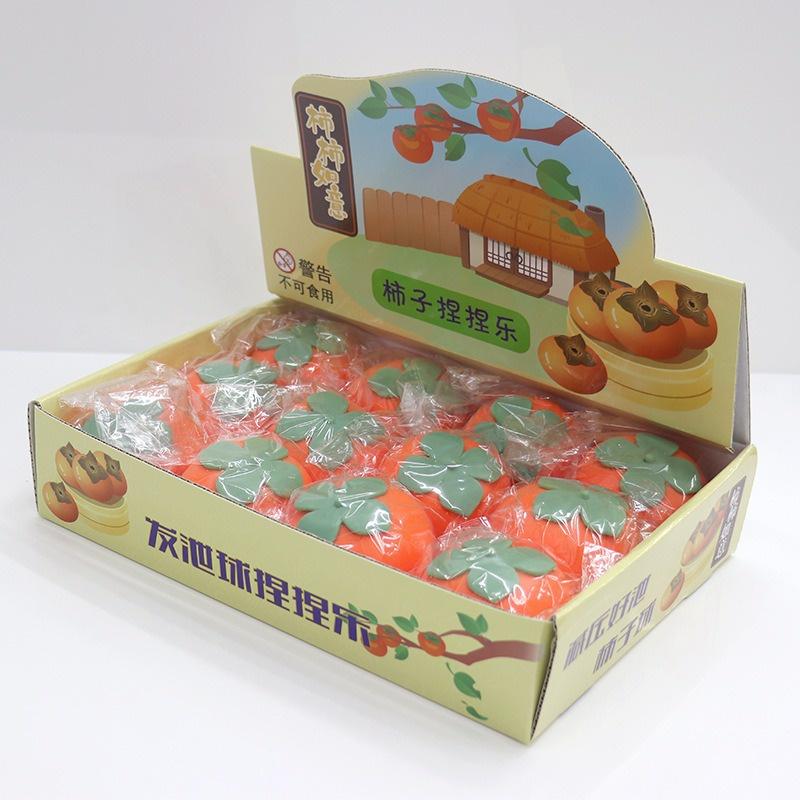 Squishy quả hồng Mochi đồ chơi bóp tay mềm mịn dễ thương chân thực giảm stress co dãn đàn hồi ngộ nghĩnh bóp giải trí