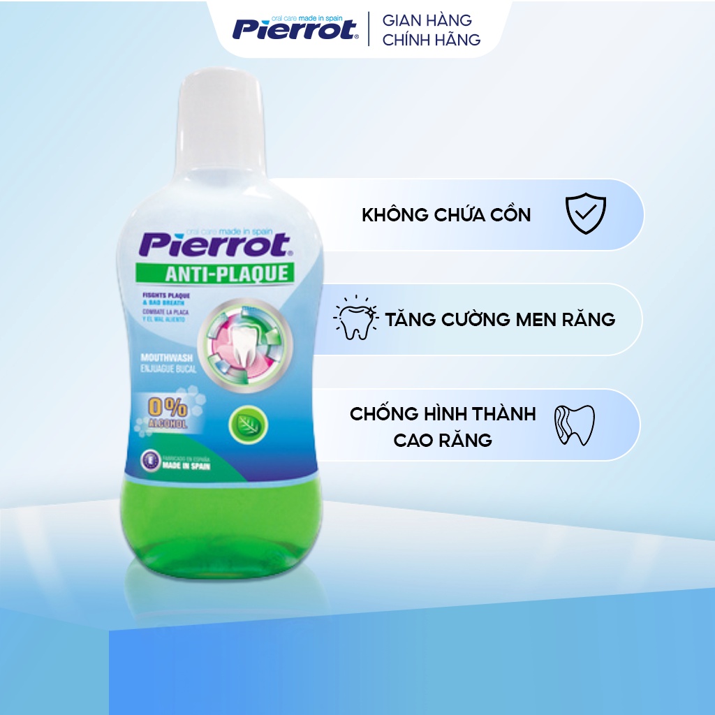 [Mua 2 tặng 1] Nước súc miệng chống hình thành mảng bám Pierrot 500ML