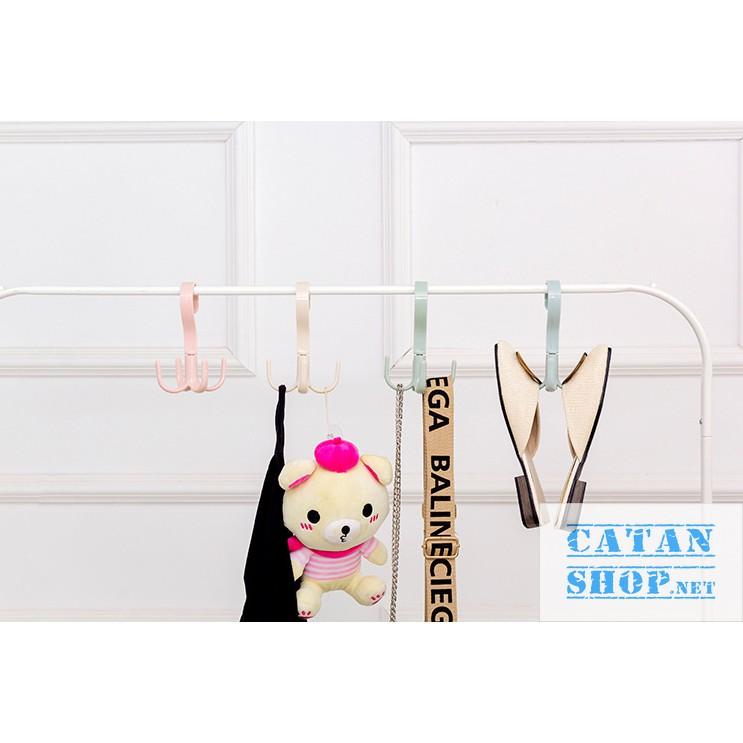 Móc treo túi xách, giỏ, móc phơi khăn, nón, giày dép 4 chấu xoay 360 độ, đa năng tiện lợi, gọn gàng GD444-phoigioxach