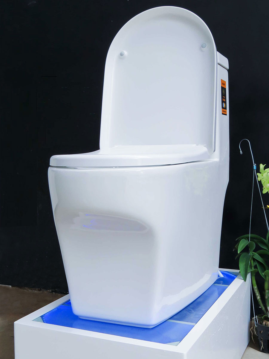 Bồn cầu 1 khối cao cấp tiêu chuẩn xuất Châu Âu, men Nano tuyết bóng sáng, nắp đóng siêu êm, 2 chế độ xả Eurolife EL-LUX 033