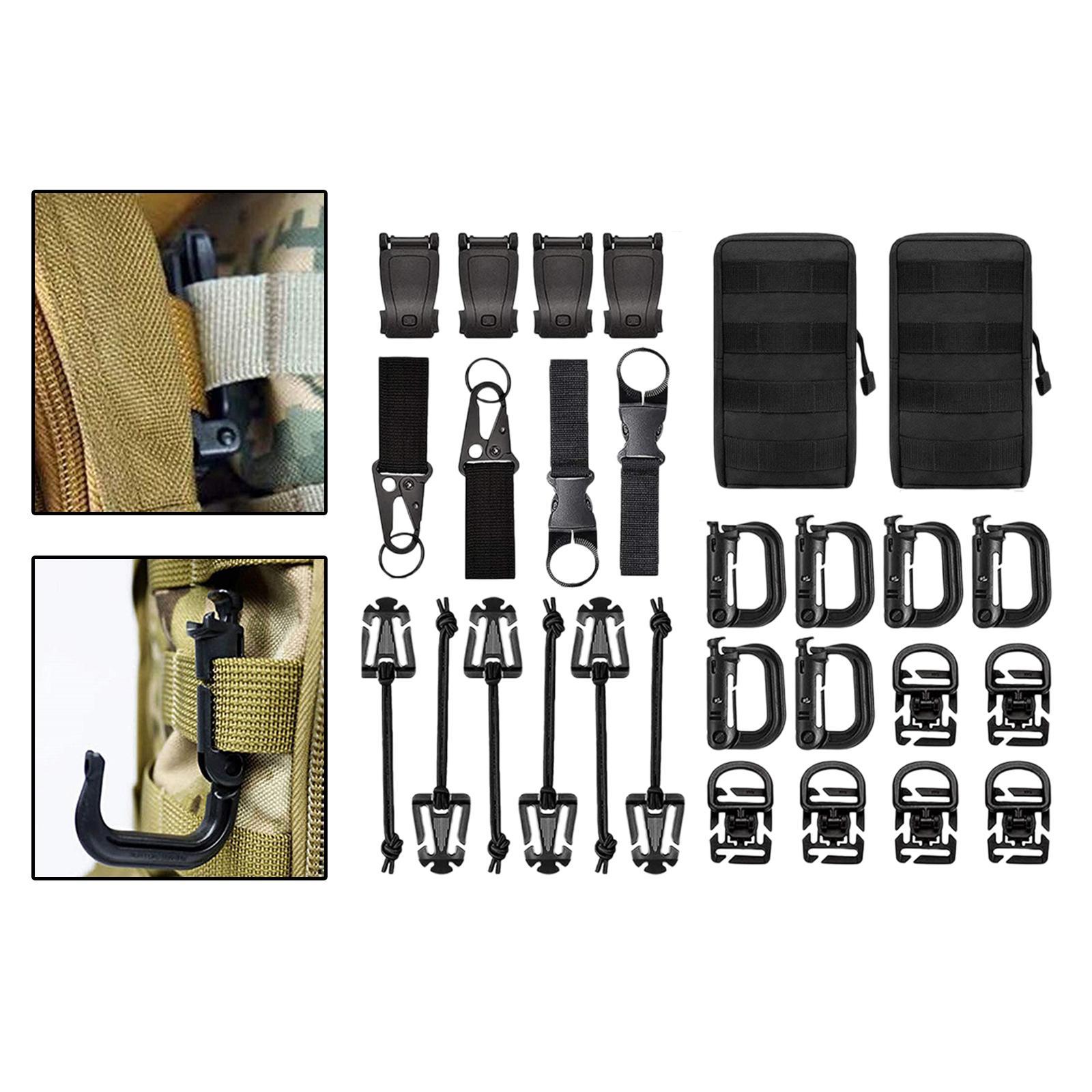 Attachments for Molle Backpack Backpack Vest Belt with Zippered Pouch