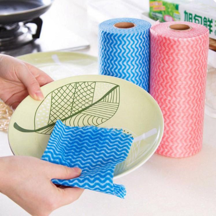 Cuộn khăn vải không dệt lau chén đĩa |