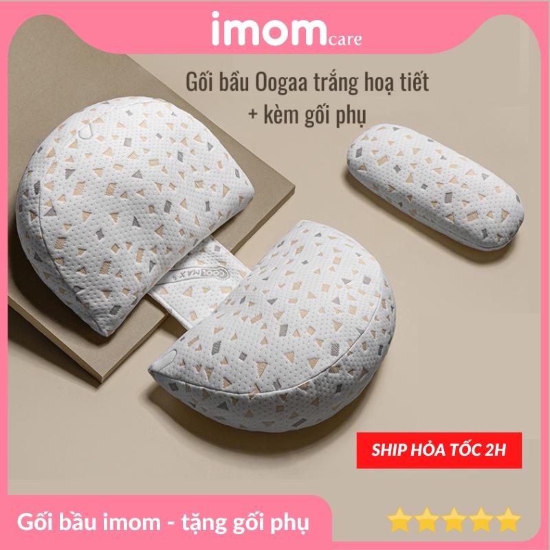 Gối bà bầu cánh tiên cao cấp imom, giảm tối đa đau lưng, tặng kèm gối phụ, hỗ trợ mẹ và bé ngủ ngon giấc - GB2