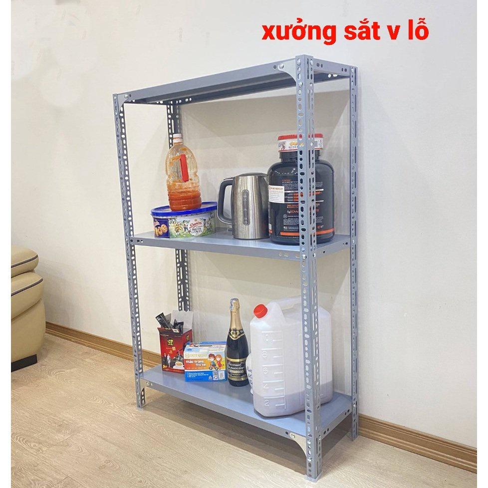 kệ sắt mâm v lỗ( Rộng 40cm x Dài 1M) cao 60-80-1M-1,2M ,nhiều tầng