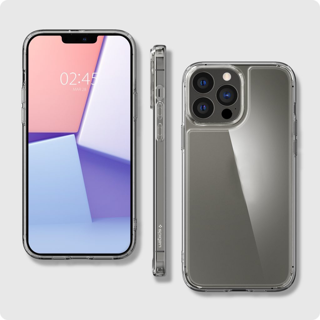 ỐP LƯNG DÀNH CHO IPHONE 13 PROMAX QUARTZ.H CRYSTAL CLEAR chống sốc với mặt sau trong suốt được thiết kế để mang lại độ trong suốt lâu dài - Hàng Chính Hãng