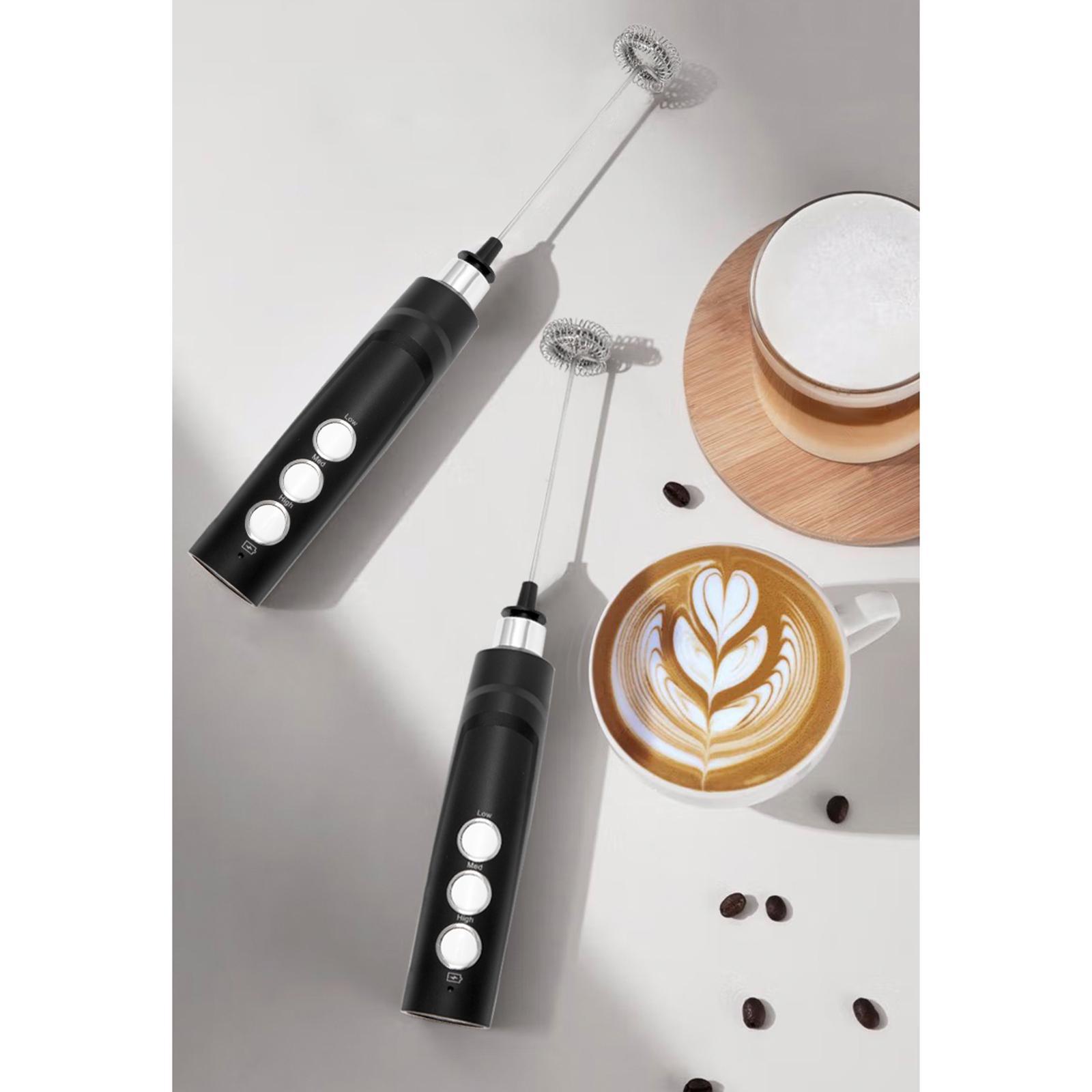 Portable Electric Milk Frother Handheld Egg Beater Mixer for Frappe Drink