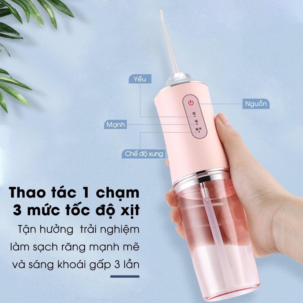 MÁY TĂM NƯỚC VỆ SINH RĂNG MIỆNG 3 CHẾ ĐỘ GIÚP LOẠI BỎ THỨC ĂN THỪA  HIỆU QUẢ