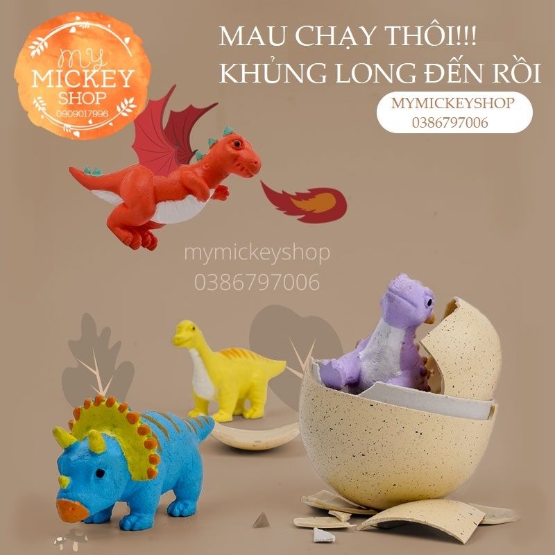 Trò chơi Trứng Khủng Long Tự Nở Trong nước size lớn nhiều mẫu