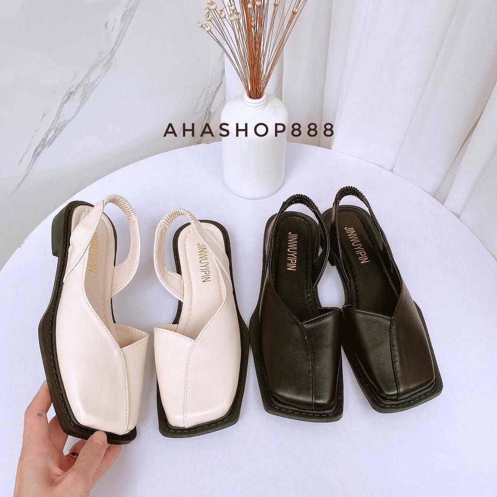 Ảnh thật Sandal Giày Búp Bê Khoét Gót Quai Chun Phong Cách Ullzang Hàn Quốc G140