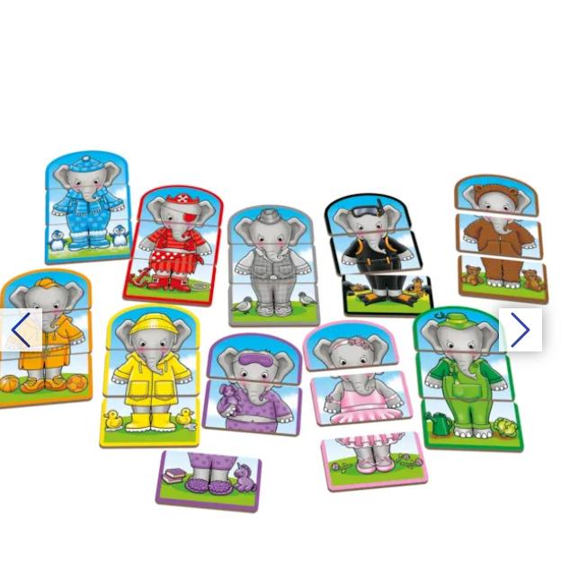 Trò chơi trí tuệ Dress Up Nelly - Orchard Toys giúp trẻ nhận biết màu sắc và phối hợp tay mắt