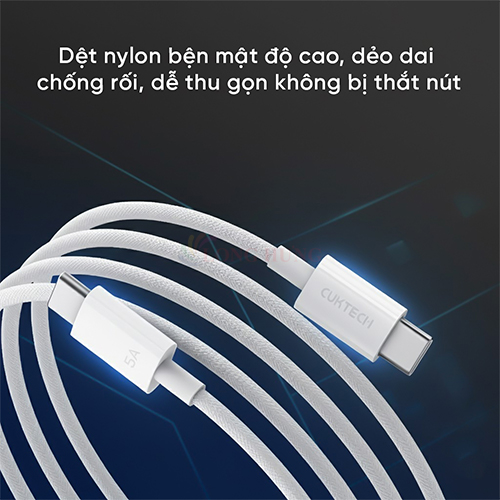 Cáp USB Type-C to Type-C Cuktech Braided 240W CTC515N/CTC520P - Hàng chính hãng