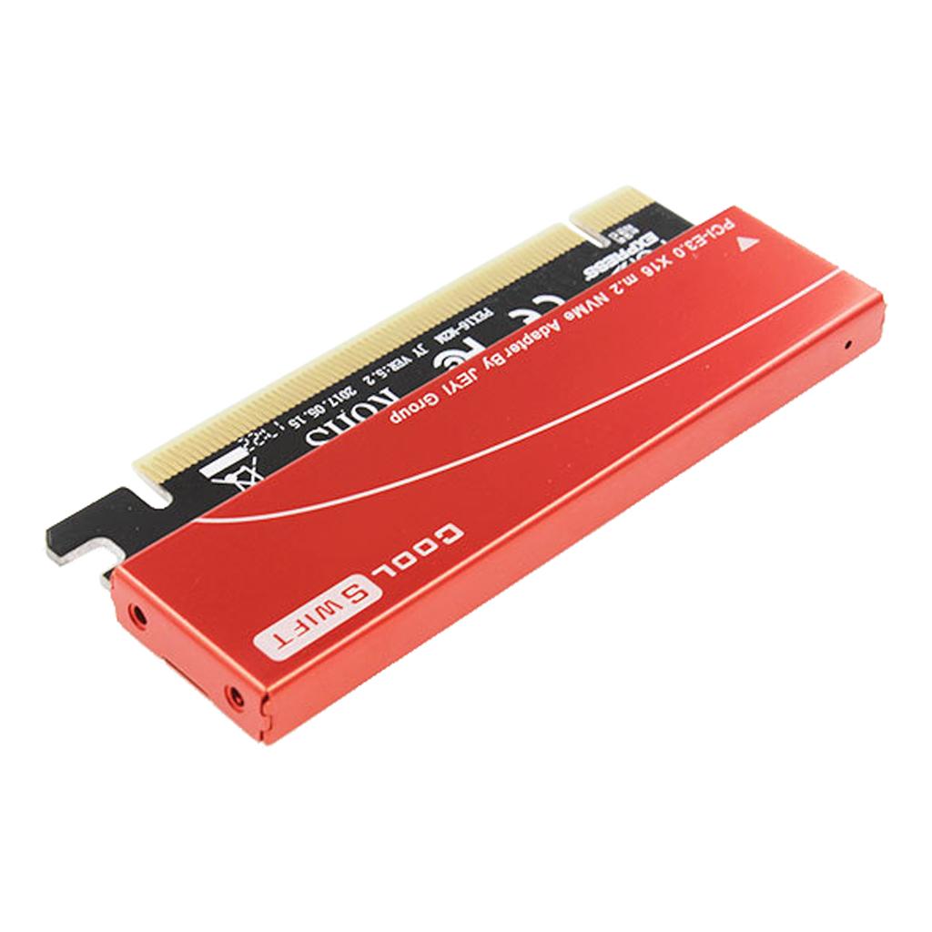 2xNVMe M.2 NGFF SSD to PCIE 3.0 X16 Adapter Expansion Card with Heat Sink Housing