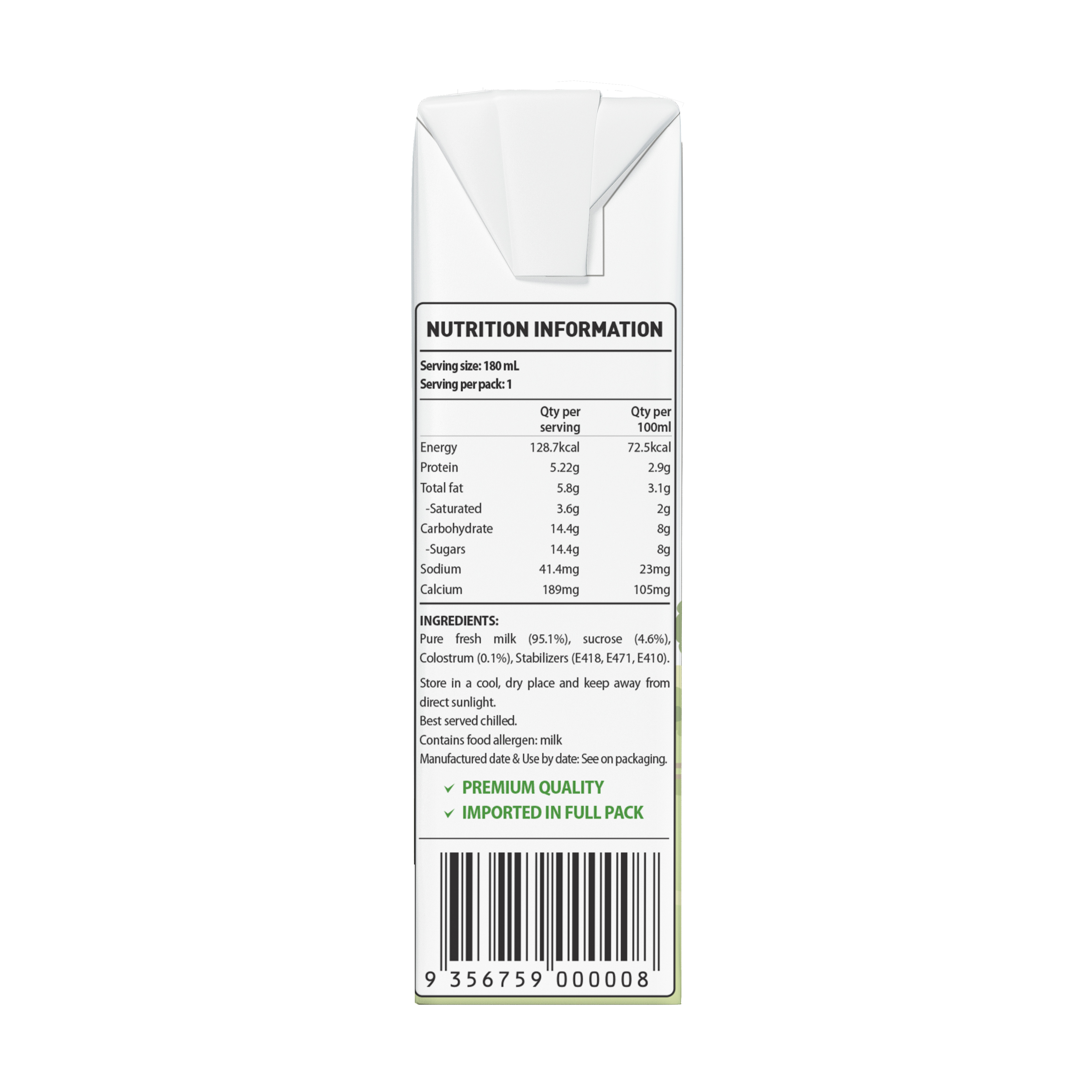SỮA NON TƯƠI VITADAIRY 180 ml