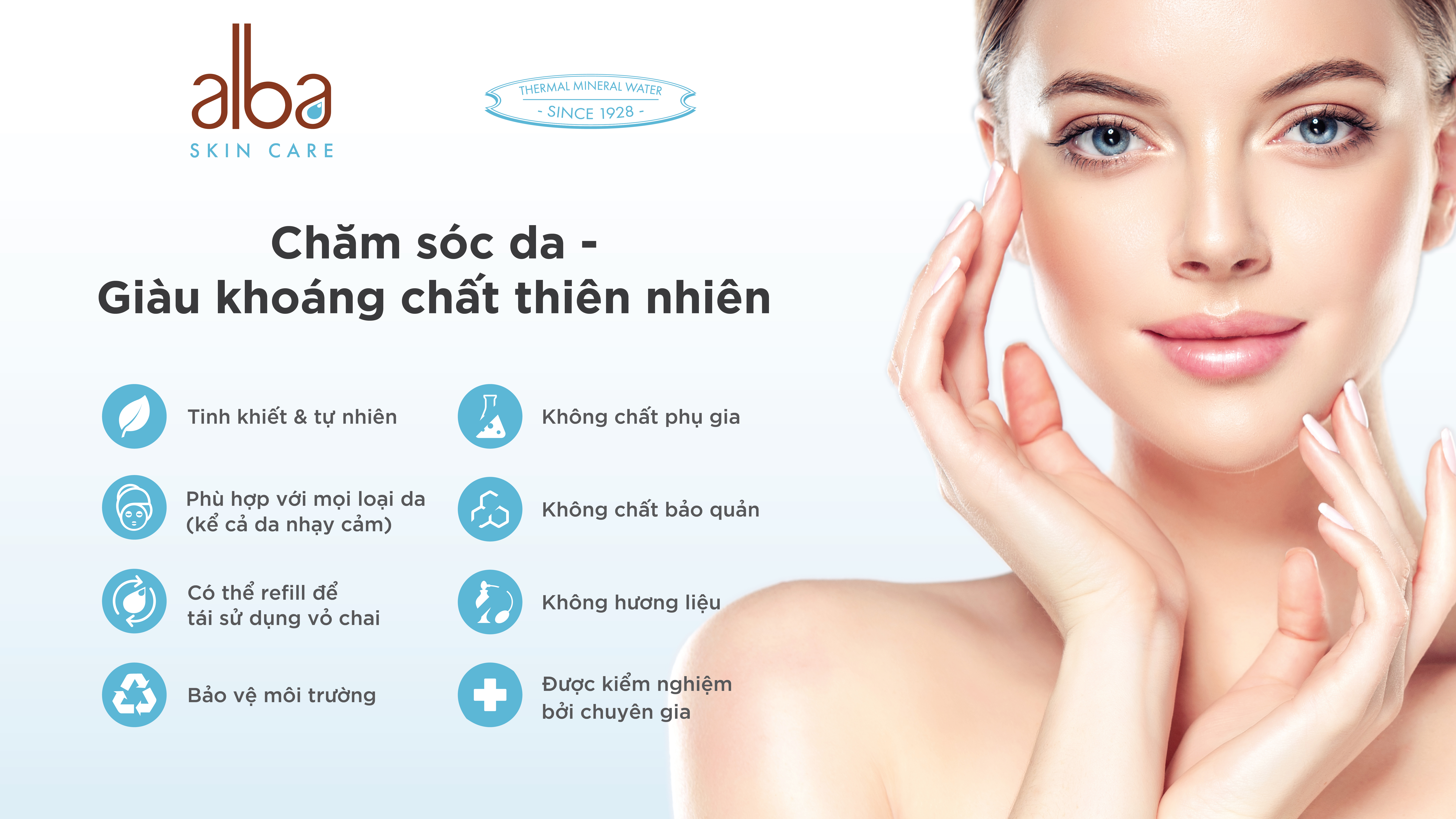 Xịt khoáng Alba Skin Care chống lão hóa dưỡng ẩm dành cho da khô